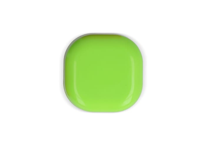 Baume à lèvres publicitaire en étui cubique ABS recyclé Vert clair